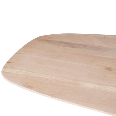 Dining Table – Oak, Vellinge edge, Steel Frame – Ferris | Starfurn