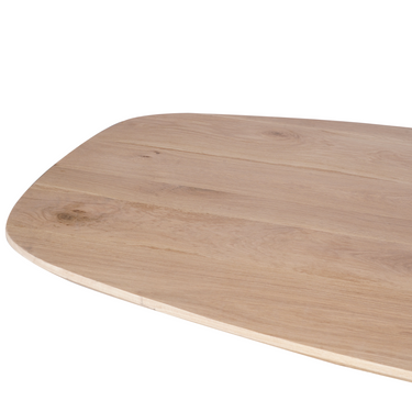 Dining Table – Oak, Vellinge edge, Steel Frame – Ferris | Starfurn