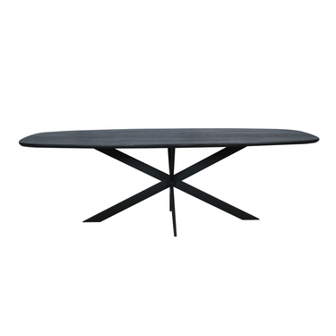 Dining Table – Danish Oval, Oak, Black – Ferris | Starfurn