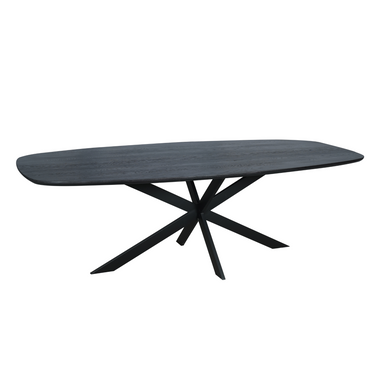 Dining Table – Danish Oval, Oak, Black – Ferris | Starfurn