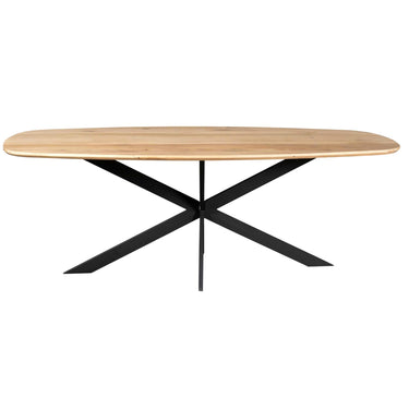 Dining Table – Danish-oval shape, FSC-certified European oak top, Beveled edge – Ferris | Starfurn