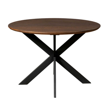 Dining Table – FSC-certified European oak top, Beveled edge, Steel frame – Ferris | Starfurn