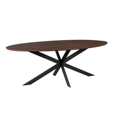 Dining Table – Solid European Oak, Robust Tabletop, Steel Frame, FSC Certified – Ferris | Starfurn
