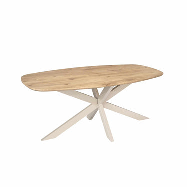 Dining Table – Natural Surface, Oak Wood Material, Danish Oval Design – Ferris | Starfurn