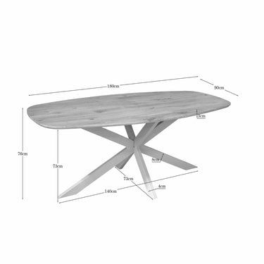 Dining Table – Natural Surface, Oak Wood Material, Danish Oval Design – Ferris | Starfurn