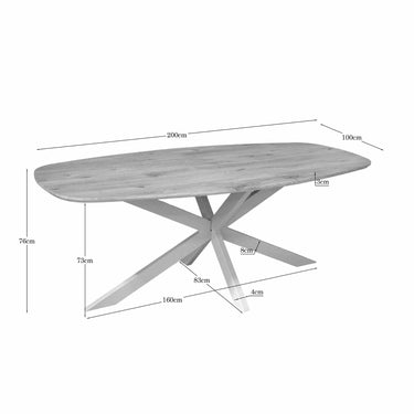 Dining Table – Danish Oval Design, Natural Color, Oak Wood – Ferris | Starfurn