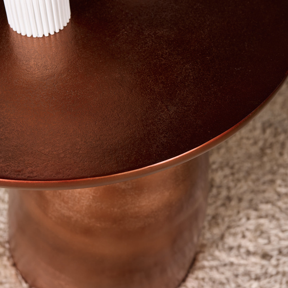 Side Table – Aluminum, Copper-Gold Finish, Modern Design – Jarah | Starfurn