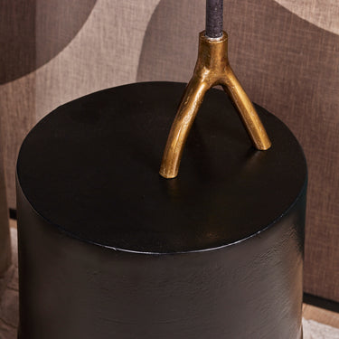 Side Table – Aluminum, Matte Black Finish, All-Metal Design – Kacy | Starfurn