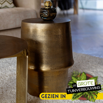 Beistelltisch – Aluminium, Gold-Finish, Vollmetall-Design – Glamor | Starfurn