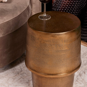 Beistelltisch – Aluminium, Gold-Finish, Vollmetall-Design – Glamor | Starfurn