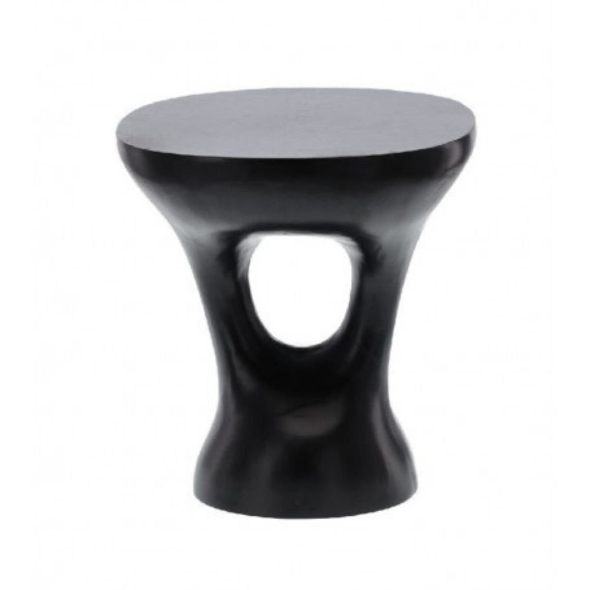 Coffee table – aluminum, black finish, cutout base – Amelie | Starfurn