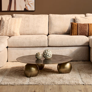 Couchtisch – Aluminium, Elegante Goldfarbe, Einzigartige Beine – Ziva | Starfurn