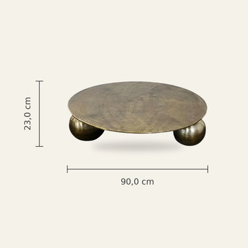 Coffee Table – Aluminum, Elegant Gold Color, Unique Legs – Ziva | Starfurn
