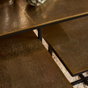 Coffee Table – Aluminum, Metal Frame, Set of 3 – Joelle | Starfurn