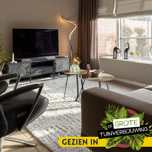 Couchtisch - Runde Form, Antikgoldene Aluminiumplatte, Schwarzes Eisengestell, 40 cm – Kate | Starfurn