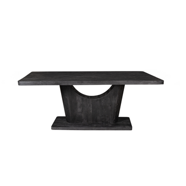 Dining Table - Mango Wood, Black Finish, Rectangular Design, Modern Style – Voco | Starfurn
