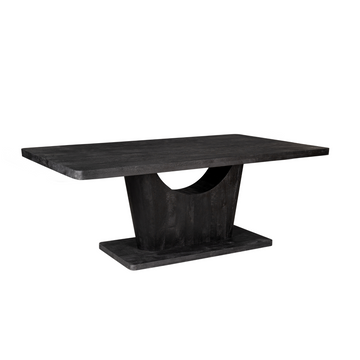 Dining Table - Mango Wood, Black Finish, Rectangular Design, Modern Style – Voco | Starfurn