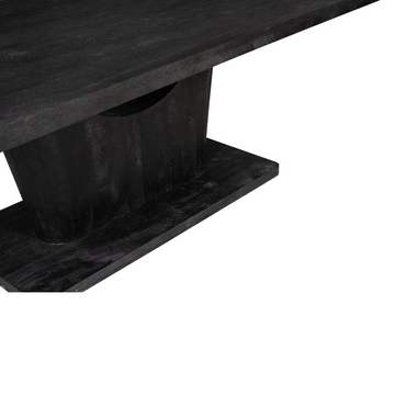 Dining Table - Mango Wood, Black Finish, Rectangular Design, Modern Style – Voco | Starfurn