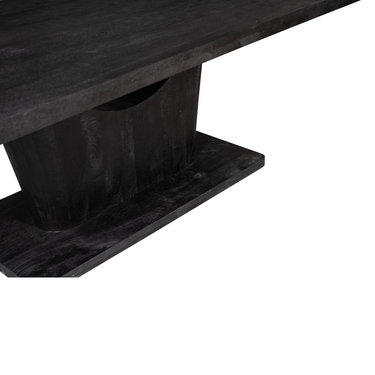 Dining Table - Mango Wood, Black Finish, Rectangular Design, Modern Style – Voco | Starfurn