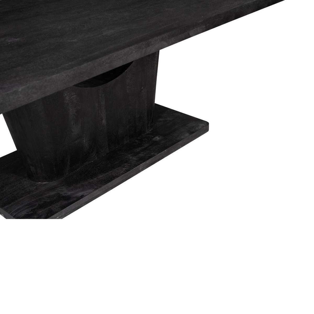 Esszimmertisch – Schwarzes Mangoholz, Robuste Konstruktion, Modernes Design 240 cm – Voco | Starfurn