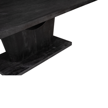 Esszimmertisch – Schwarzes Mangoholz, Robuste Konstruktion, Modernes Design 240 cm – Voco | Starfurn