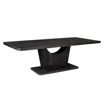 Dining table – Black surface, Mango wood material, Rectangular design – Voco | Starfurn