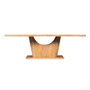 Dining table - Mango wood, natural finish, modern design, self-assembly – Voco | Starfurn