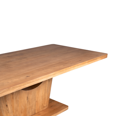 Dining table - Mango wood, natural finish, modern design, self-assembly – Voco | Starfurn