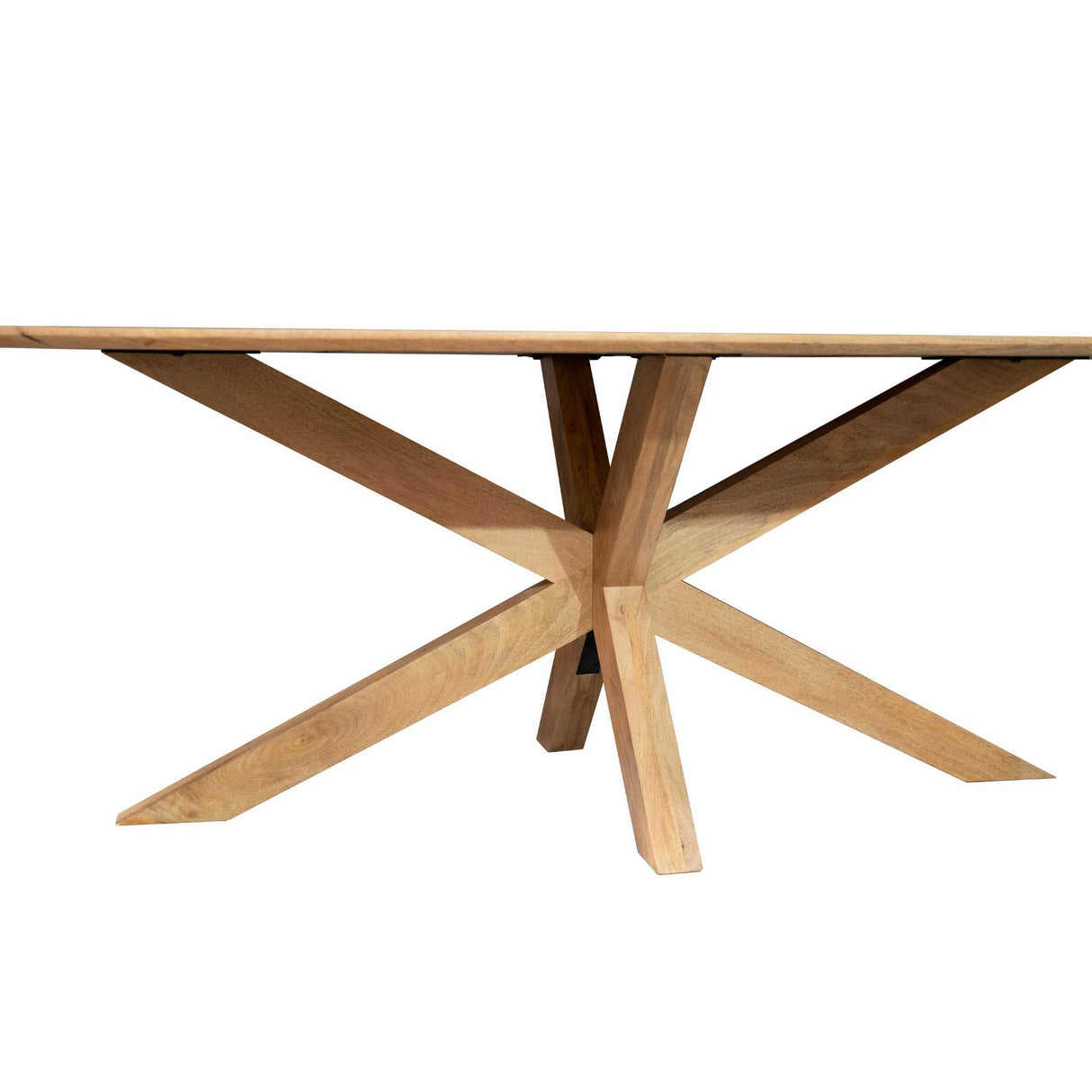Esszimmertisch – Ovalform, Kreuzgestell, Mangoholz – Nina | Starfurn