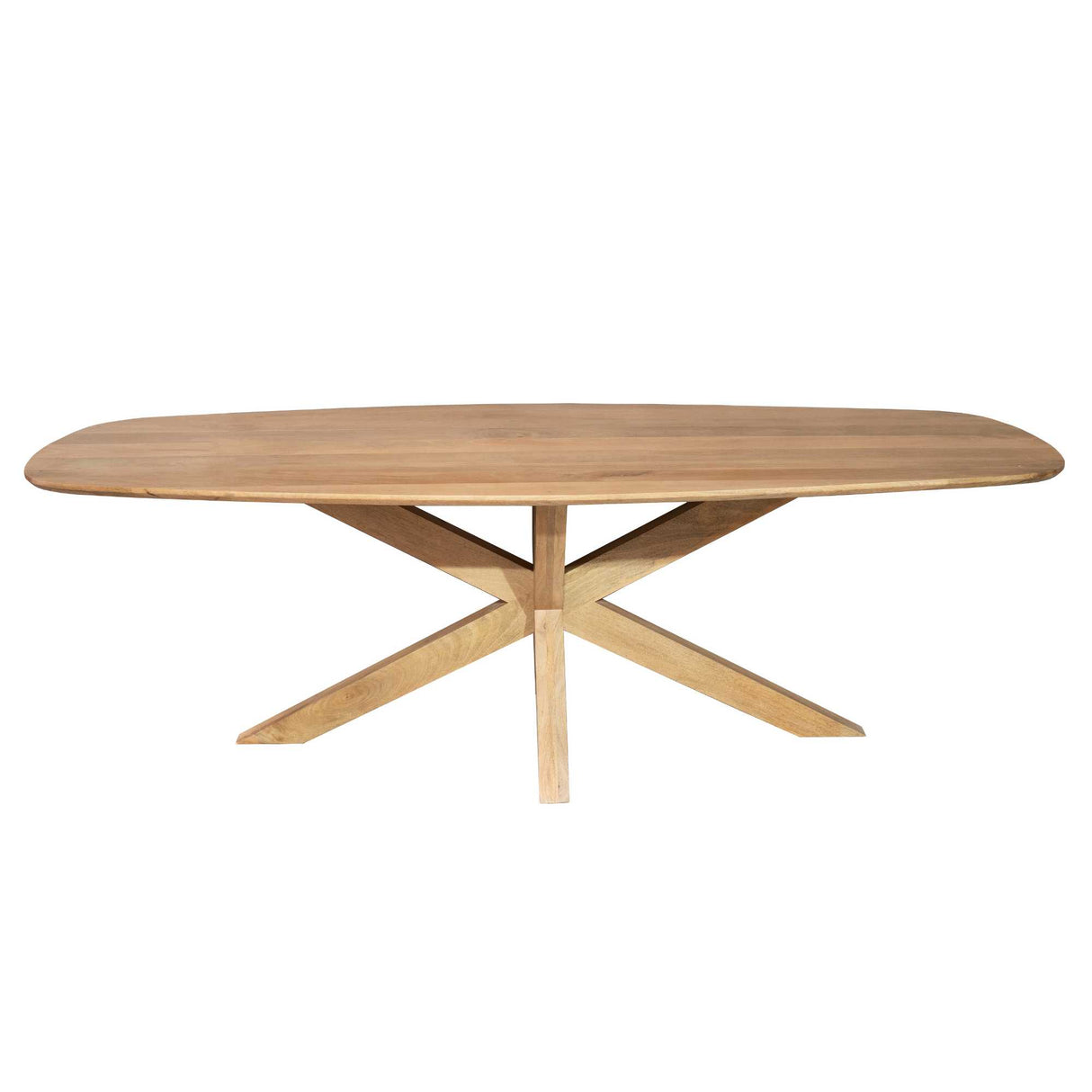 Dining Table – Danish Oval Design, Natural Color, Mango Wood – Nina | Starfurn