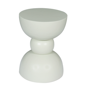 Side Table – Green Mango Wood, Distinctive Design, Round Shape – Jon | Starfurn