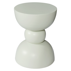 Side Table – Green Mango Wood, Distinctive Design, Round Shape – Jon | Starfurn