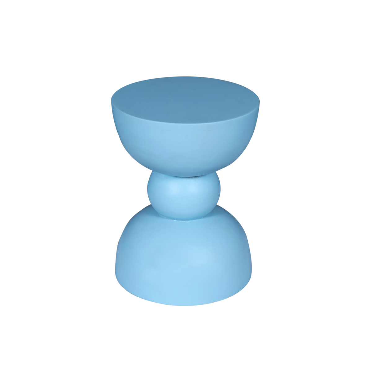 Side Table – Mango Wood, Blue Finish, Sculptural Design, Handcrafted Look – Jon | Starfurn