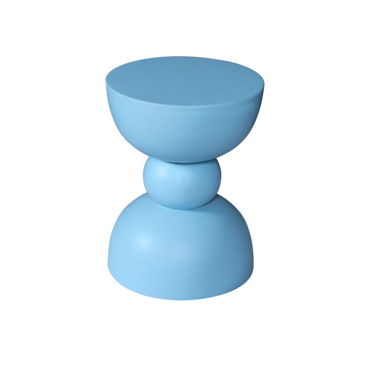 Side Table – Mango Wood, Blue Finish, Sculptural Design, Handcrafted Look – Jon | Starfurn