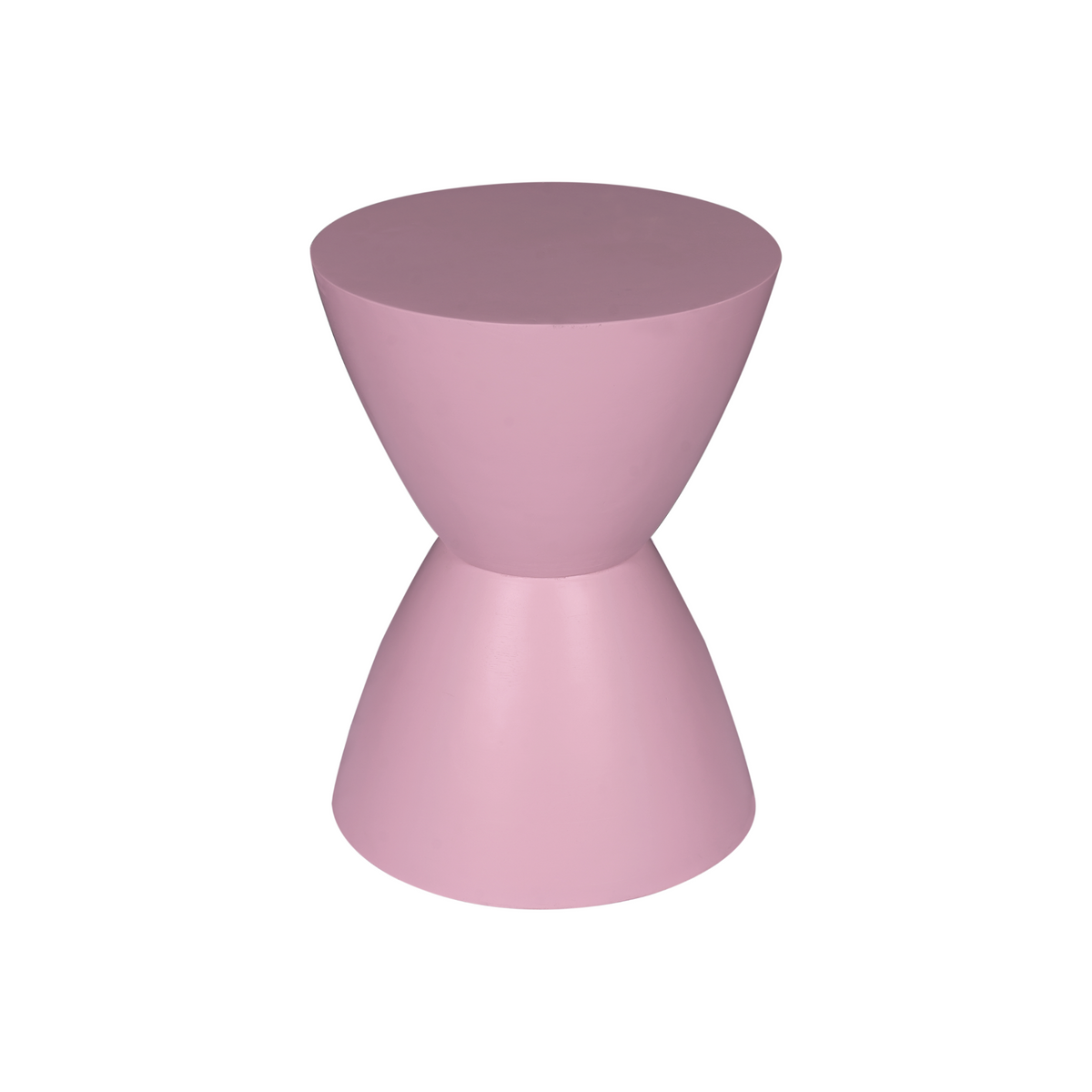 Beistelltisch - Mangoholz Rosa, Runde Form, Kompaktes Design – Abbey | Starfurn