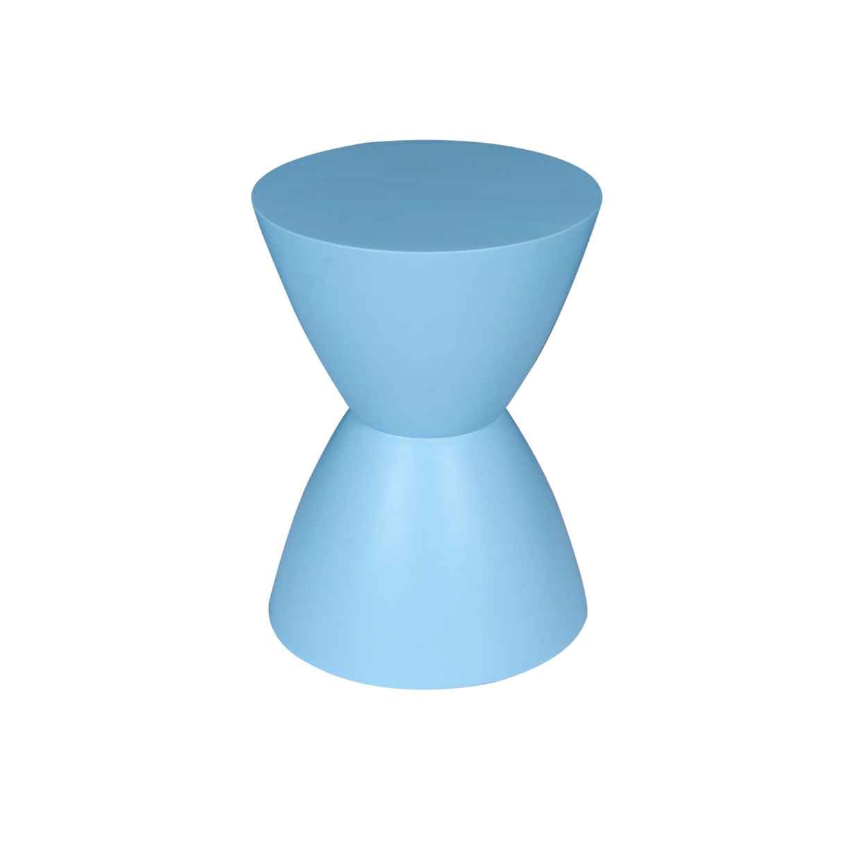 Beistelltisch - Mangoholz Blau, Runde Form, Kompaktes Design – Abbey | Starfurn