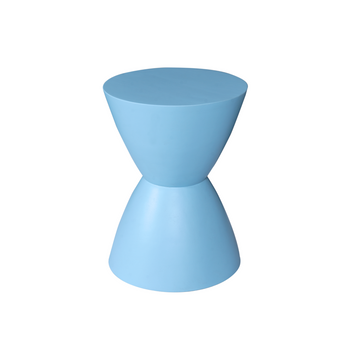 Beistelltisch - Mangoholz Blau, Runde Form, Kompaktes Design – Abbey | Starfurn