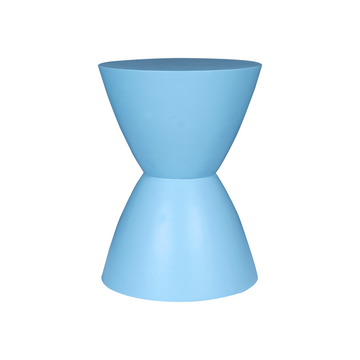Beistelltisch - Mangoholz Blau, Runde Form, Kompaktes Design – Abbey | Starfurn
