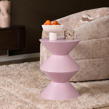 Beistelltisch – Mangoholz, Rosa Finish, Skulpturales Design, Skulpturales Design – Abel | Starfurn