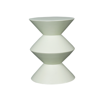Beistelltisch – Mangoholz, Grünes Lack-Finish, Skulpturales Design – Abel | Starfurn
