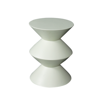 Beistelltisch – Mangoholz, Grünes Lack-Finish, Skulpturales Design – Abel | Starfurn
