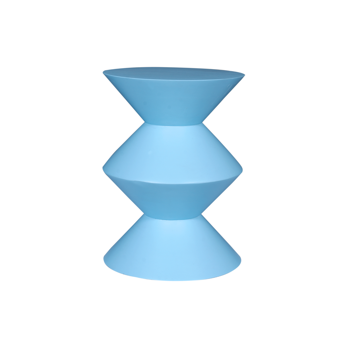 Side Table – Mango Wood Body, Blue Finish, Sculptural Design – Abel | Starfurn