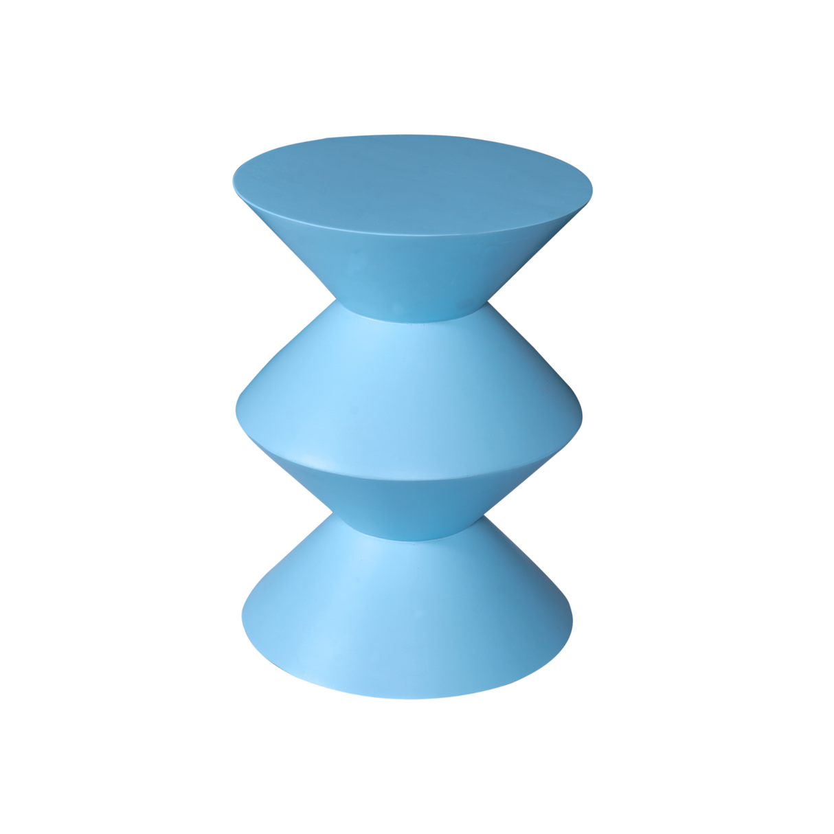 Side Table – Mango Wood Body, Blue Finish, Sculptural Design – Abel | Starfurn