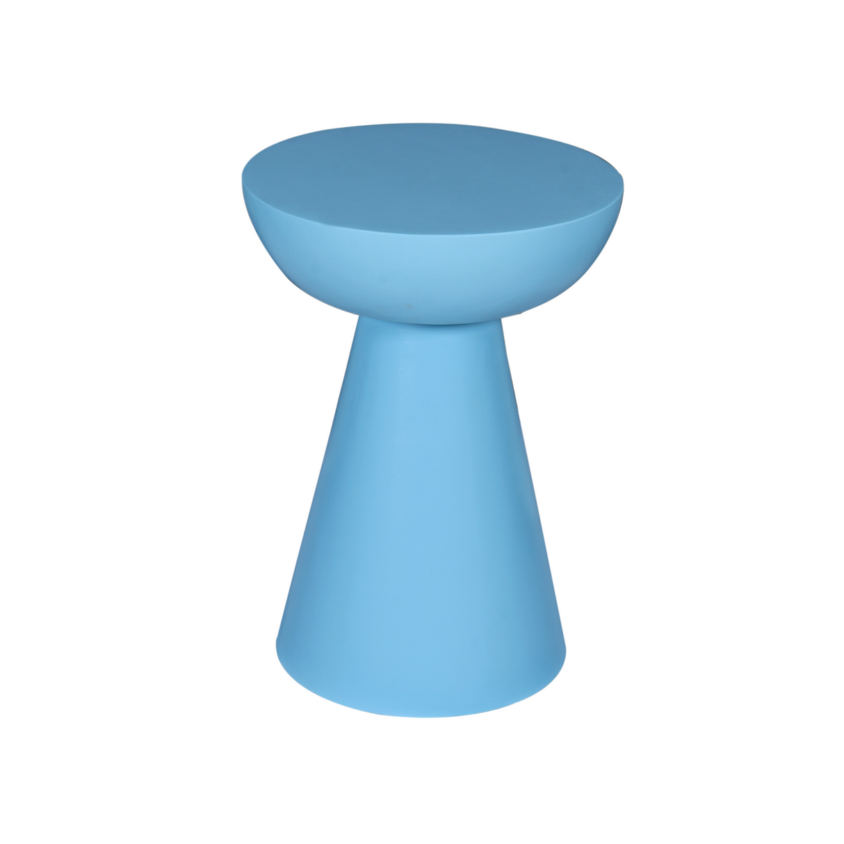 Beistelltisch - Mangoholz Blau, Rund Form, Massiv Holz – Owen | Starfurn