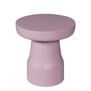 Beistelltisch - Mangoholz Rosa, Runde Form, Trommel Design – Drum | Starfurn