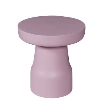 Beistelltisch - Mangoholz Rosa, Runde Form, Trommel Design – Drum | Starfurn