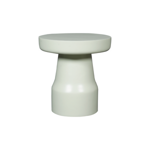 Side Table – Green Surface, Solid Mango Wood, Unique Design – Drum | Starfurn
