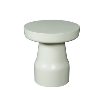 Beistelltisch - Mangoholz Grün, Runde Form, Trommel Design – Drum | Starfurn
