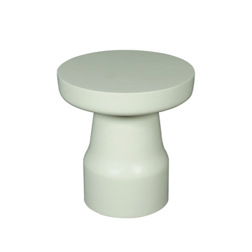 Beistelltisch - Mangoholz Grün, Runde Form, Trommel Design – Drum | Starfurn