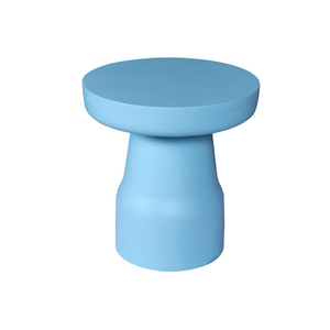 Side Table – Blue Top, Mango Wood, Unique Design – Drum | Starfurn